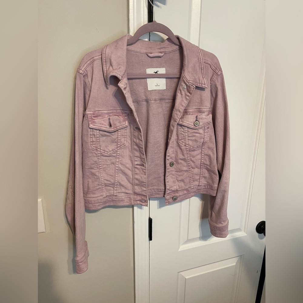 Hollister purple jean jacket size large